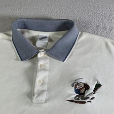 Vintage Warner Bros Studio Store Polo Shirt Mens Large Tasmanian Devil Golf 90s