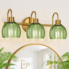 Bathroom Light Fixtures 3-Light, 20 in , Brushed Gold Vanity Lights for Bath...