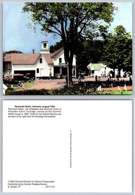 Plymouth Notch VT 1924 Calvin Coolidge Summer White House Secret Service Tents