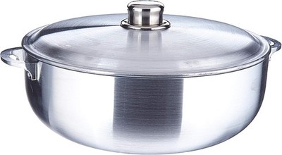 9999-11 Uniware Heave Duty Aluminum Calderon/Pot with Aluminum Lid Cover, Silver