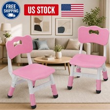 2-Pack Adjustable Chairs, 3-Level Height Adjustable Plastic Toddler Chair Kids