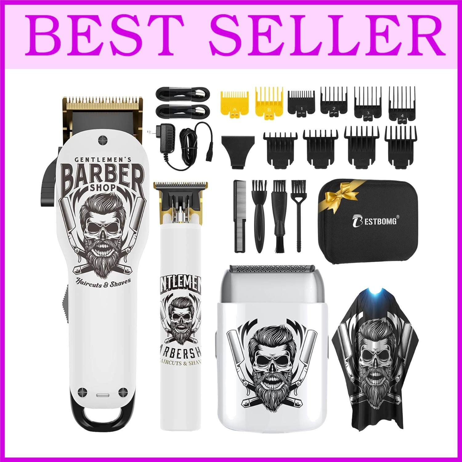 Professional Beard Trimmer Set - Comprehensive Accessories