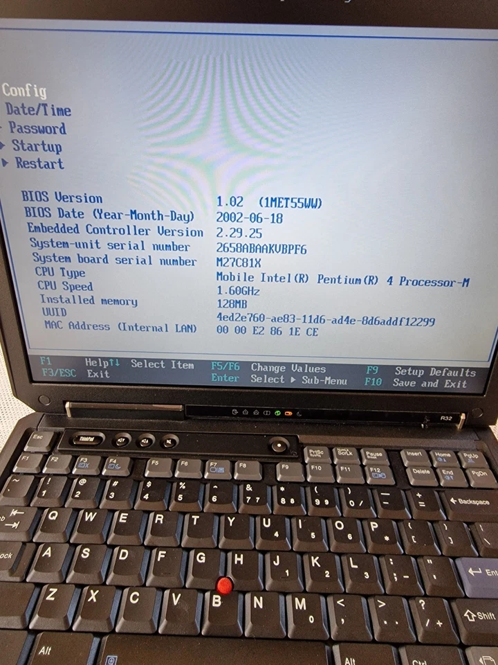 Vtg IBM ThinkPad R32 Pentium 4 M 1.6Ghz 128MB RAM RARE! Type 2658 Read Descripti - Image 4 of 4