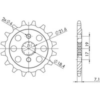 Ritzel P520 - Z13 (DIS.20320) Honda 250 CBF 04/ 07