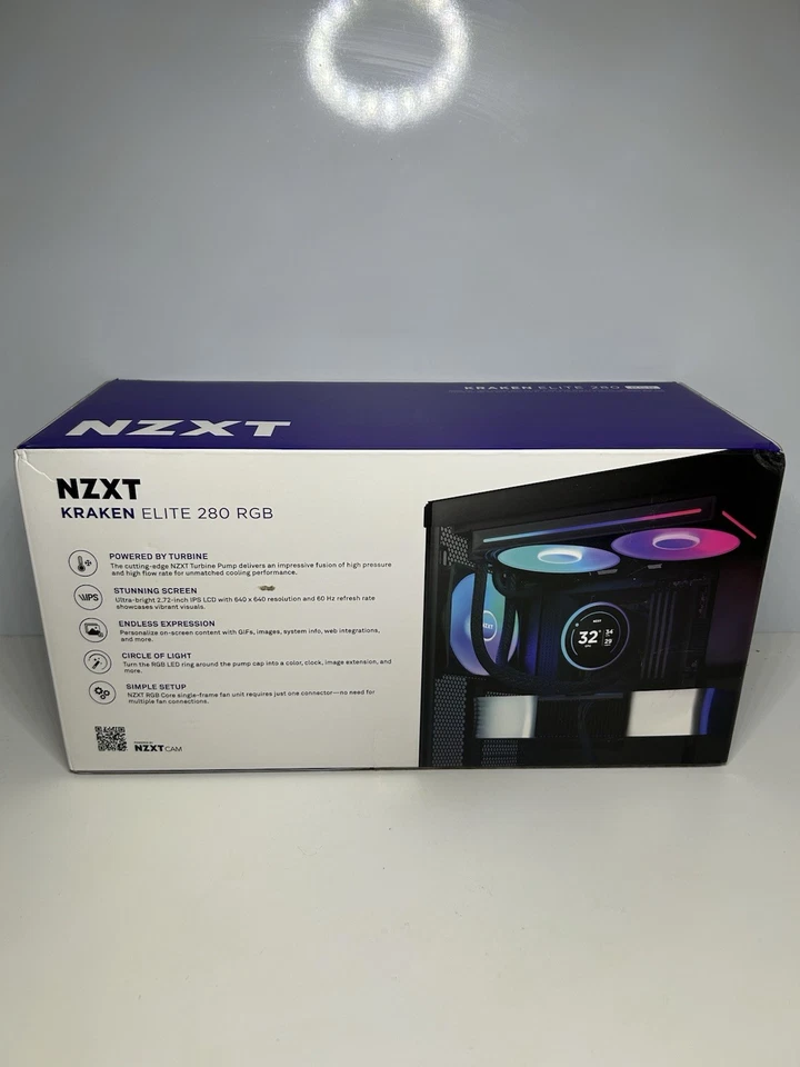 NZXT Kraken Elite 280 RGB - AIO CPU Cooler (Black) “Brand New” - Image 2 of 2