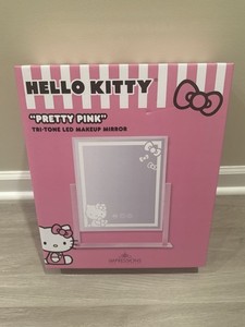 Hello Kitty Impressions Pretty Pink Tri Tone Led Makeup Mirror Brand New