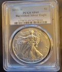 2018 (W) American Eagle PCGS SP69 Burnished Art Bullion -0.999 Silver 1 Oz Coin