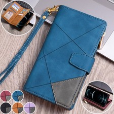 For Samsung A56 A36 A55 A54 A13 A52S Kickstand Case Leather Wallet Zipper Cover