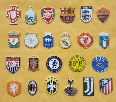 National Soccer Team Logo Enamel Brooch Pin/Lapel Pin/Hat Pin, FREE SHIPPING