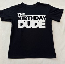 The Children's Place Boys Graphic T-Shirt M 7/8 Black Birthday