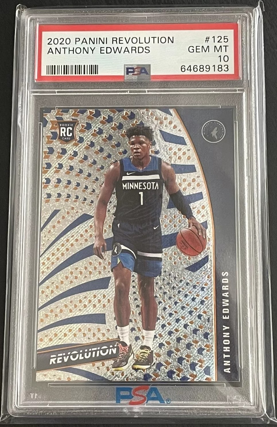PSA 10 Gem Mint Rookie Anthony Edwards 2020-21 Panini Revolution Minnesota