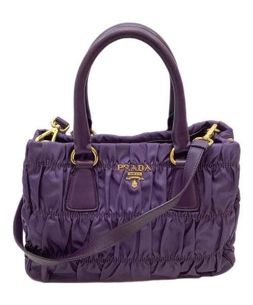 PRADA Two-Way Gathered Shoulder Bag with Dual Strap Options