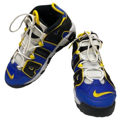 Nike Air More Uptempo Basketball Shoes Blue Yellow Black Retro 