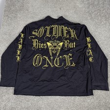 Blac Label Premium Jacket Mens 4X Black Soldier Dies But Once Military