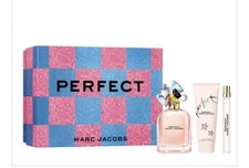 Marc Jacobs Perfect 3pc Gift Set For Women 3.4oz EDP + 2.5oz B/L + S/G