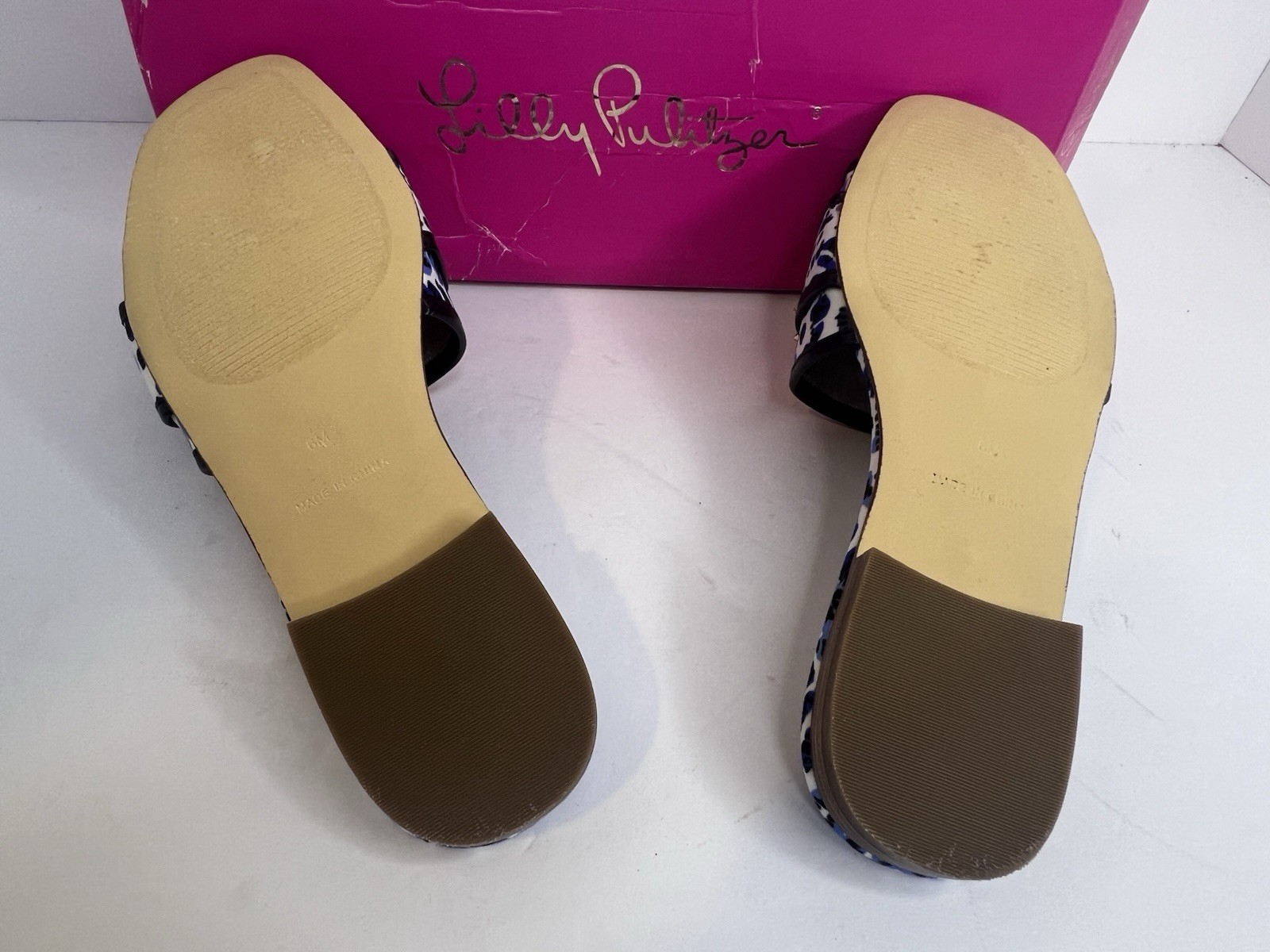 APL Sandalo Lilly Pulitzer Dayna taglia 6 nuovo con scatola $188 vendita al dettaglio