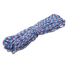 1/8" Paracord Rope, 100ft 7 Strand Polypropylene Cord, Blue/Red/White