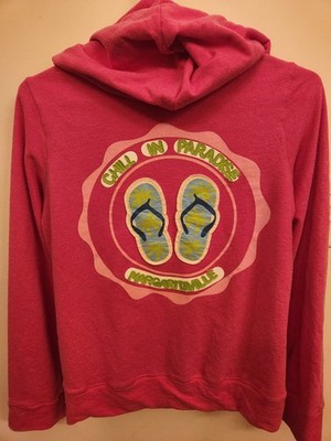 Margaritaville Cozumel Womens S Pink Sewn In Chill In Paradise Full Zip Hoodie