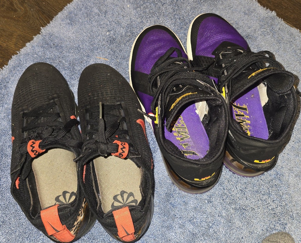 Nike LeBron James Black Purple Orange High Top Men display picture 2