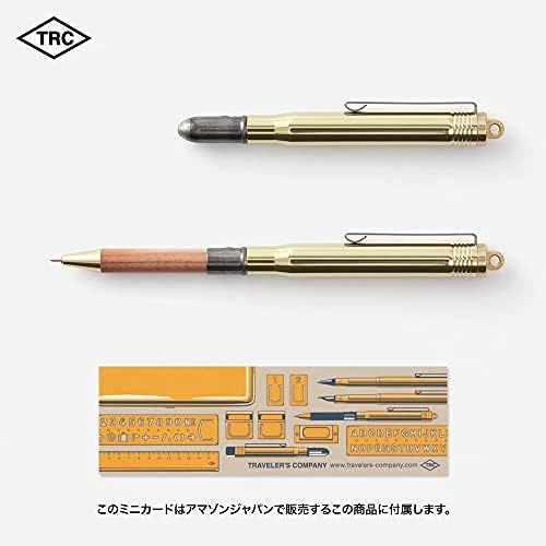 TRAVELER'S COMPANY TRC Solid Brass Ballpoint Pen Limited Card Japan 36726006 image 2
