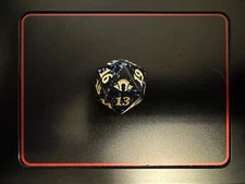 MTG Modern Horizons 3 Pre-release Dice - Black/Yellow D20 Spindown