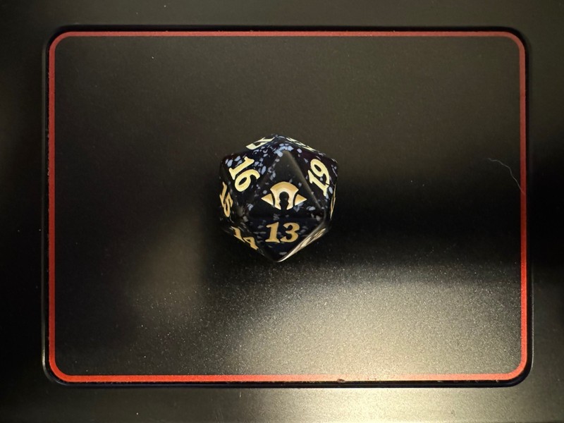 MTG Modern Horizons 3 Pre-release Dice - Black/Yellow D20 Spindown