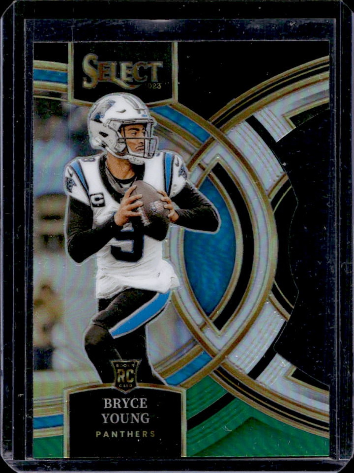 2023 Select Bryce Young RC Black and Green Prizm Die Cut Premier Level #167
