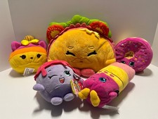 Lote de 4 Lápiz Labial Shopkins Ice Cream Queen Lippy D’Lish Donut Terrie Taco & Cat