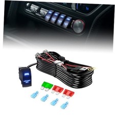 LED Light Bar Wiring Harness Kit - 2 Lead 12AWG 12AWG-2 Lead-Rocker Switch