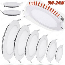 6W 9W 12W 15W 18W LED Recessed Ceiling Panel Down Lights Bulb Slim Lamp Fixture