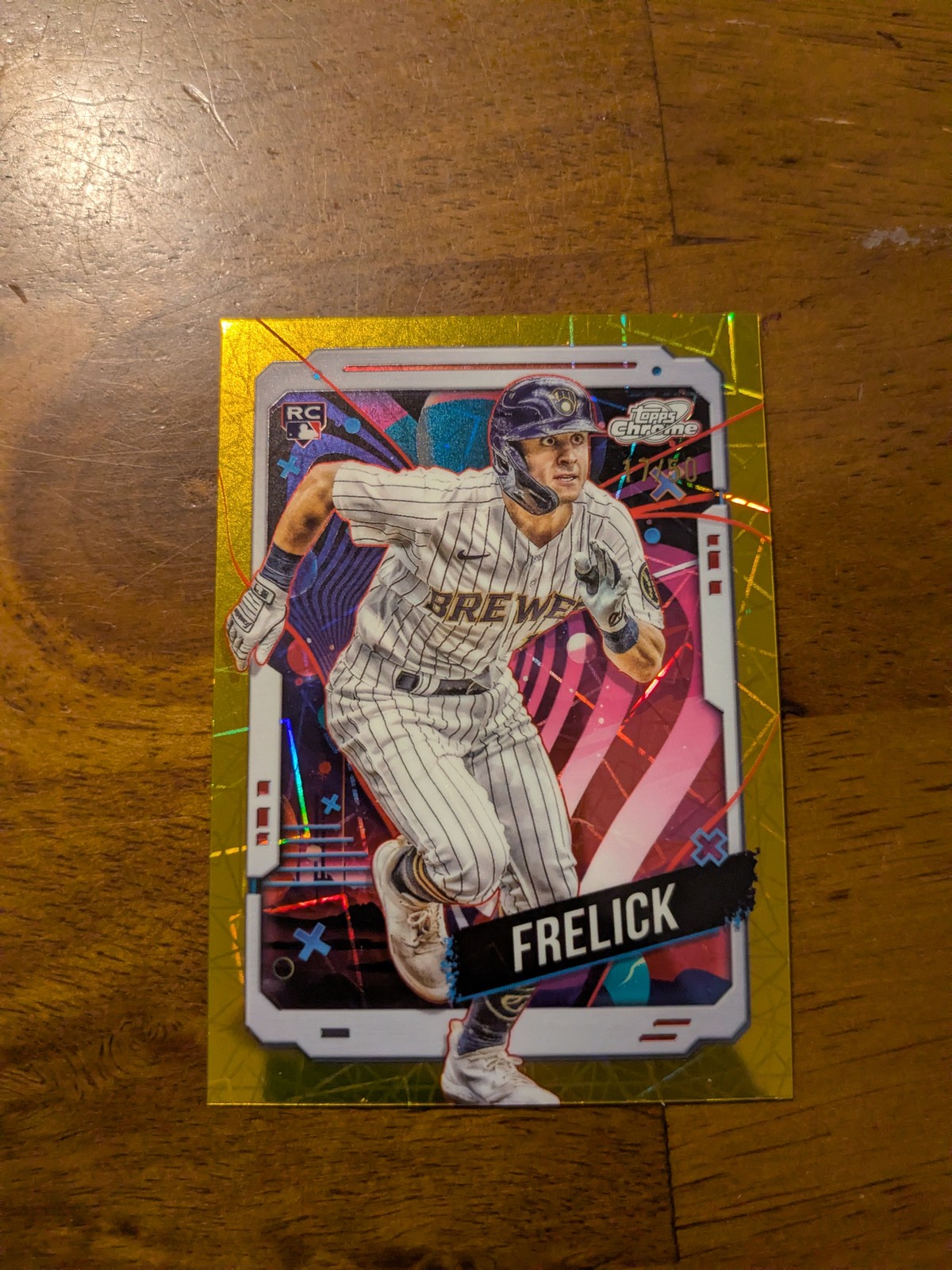2024 Topps Chrome Cosmic #3 Sal Frelick Gold Interstellar Refractors #/50