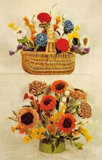 Vintage Braid Bouquets Handcraft Postcard by National Handcraft Institute