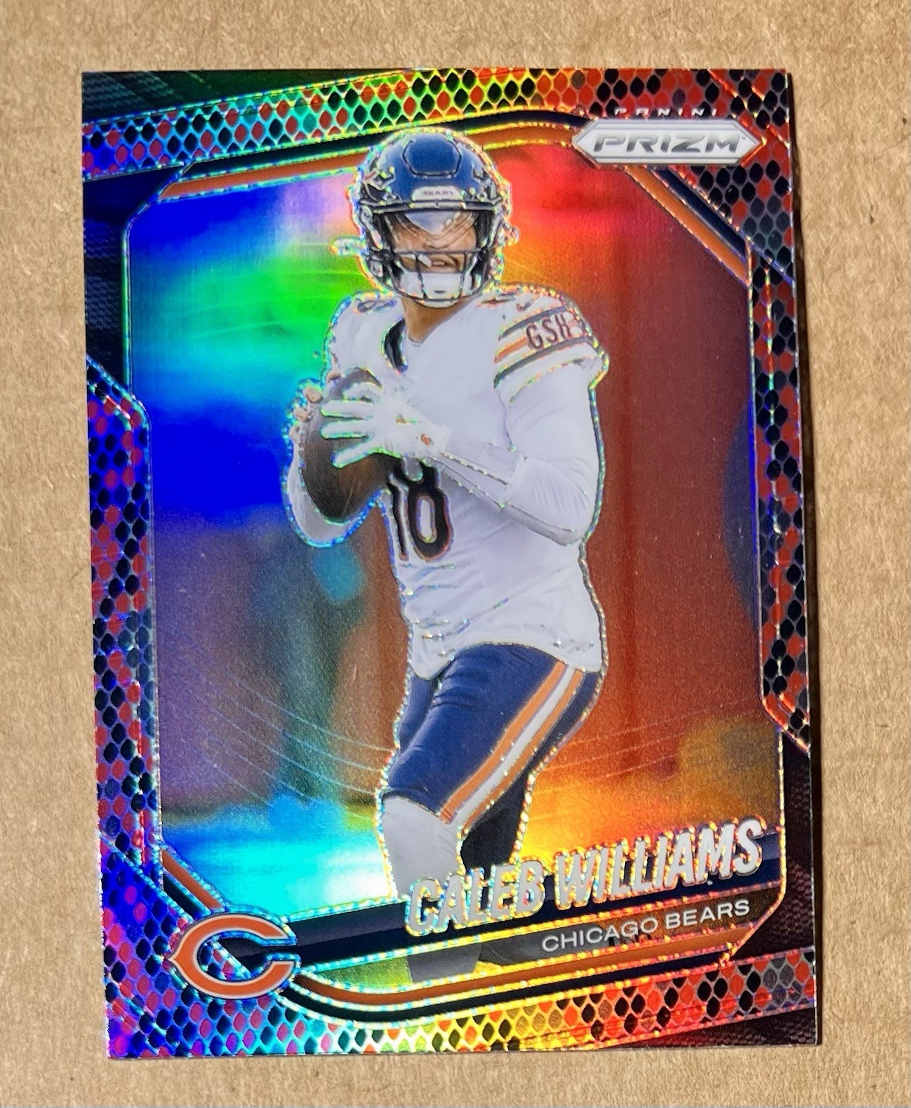 2025 Prizm Football CALEB WILLIAMS Snakeskin SSP #124 Chicago Bears