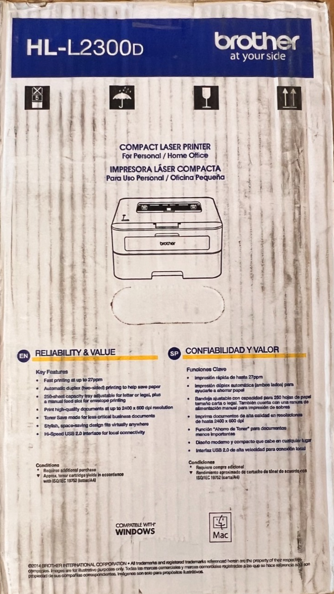 Brother HL-L2300D Monochrome Standard Laser Printer for sale