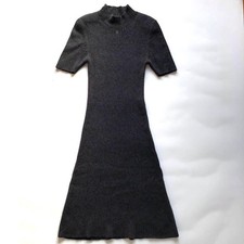 CHANEL Cashmere Blend Knit Dress Short Sleeve Women's Vintage Japan SR1939