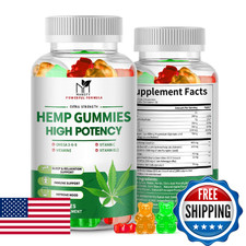 2 Pack Hemp Gummies for Sleep Relaxation Extra Strength Magnesium Vitamins High