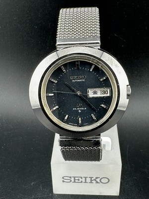 SEIKO SEIKOMATIC-R SGP オートマチック自動巻 メンズ腕時計 1971 Seiko LordMatic Mens Automatic Day Date Eng/Kanji Black Dial