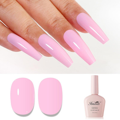 Pink Gel Nail Polish, Baby Pink Gel Polish High Gloss Soak off UV LED Spring Sum