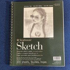 Strathmore 400 Series 9x12 Recycled Sketch Paper 100 Sheets