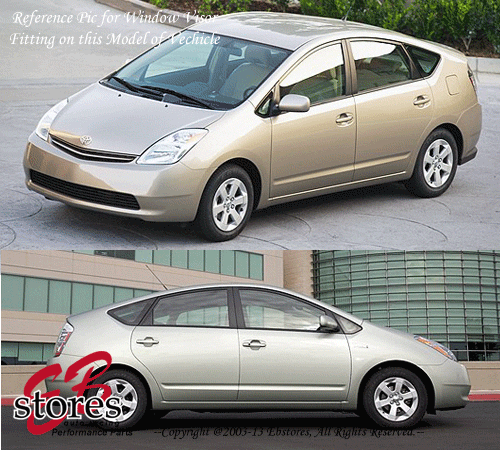 For Toyota Prius 2004-2009 Outside-Mounted Dark Smoke JDM Window Visors 4pcs - Bild 4 von 4