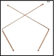 2X 99.9% Copper Dowsing Rod - Divining Rods with Box, Ghost Hunting, Water Divin