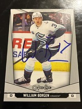 2024-25 OPC Kraken William Borgen Signed Card Auto Rangers