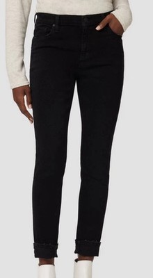 Hudson Size 31 (35x28) Lana Mid-Rise Boyfriend Ankle Life Goes On Jeans Black