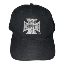 West Coast Choppers Snapback Hat Embroidered Logo Black White Signed Jesse James