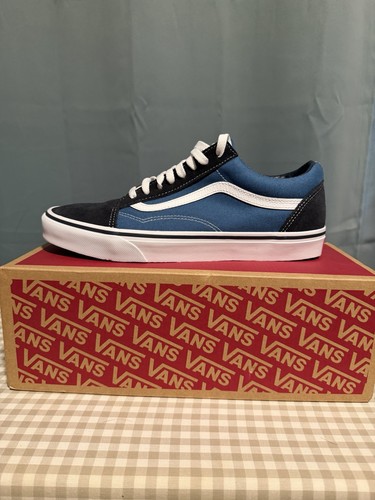 VANS Old Skool VN000D3HNVY Low Top Lace Up Sneaker Navy/White/Blue NIB