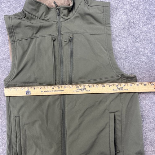 Game Guard Vest Mens Large Green Guia Grande Softshell Zip Embroidered Lined EUC - Picture 8 of 11
