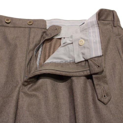 Pantaloni eleganti Zanella Platinum nuovi con etichette taglia 40 US Parker in marrone melange 100% lana - Foto 3 di 13