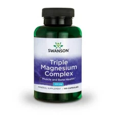 Swanson Health Products 400mg Triple Magnesium Complex Capsules - 100 Capsules