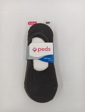 Peds Woman's Mid Sport Liner Socks, Black, Size 5-10 Shoe Size, 5 Pack-AF5