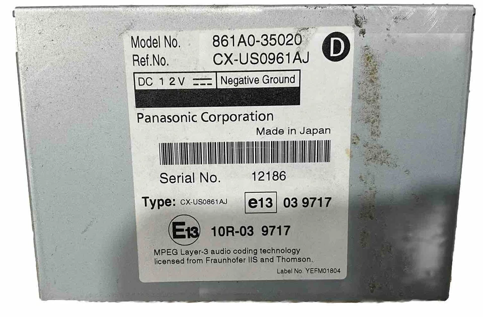 Toyota 4runner 2011 interfaz multimedia control por computadora # 861A035020 # A2-2 Foto 3 de 4